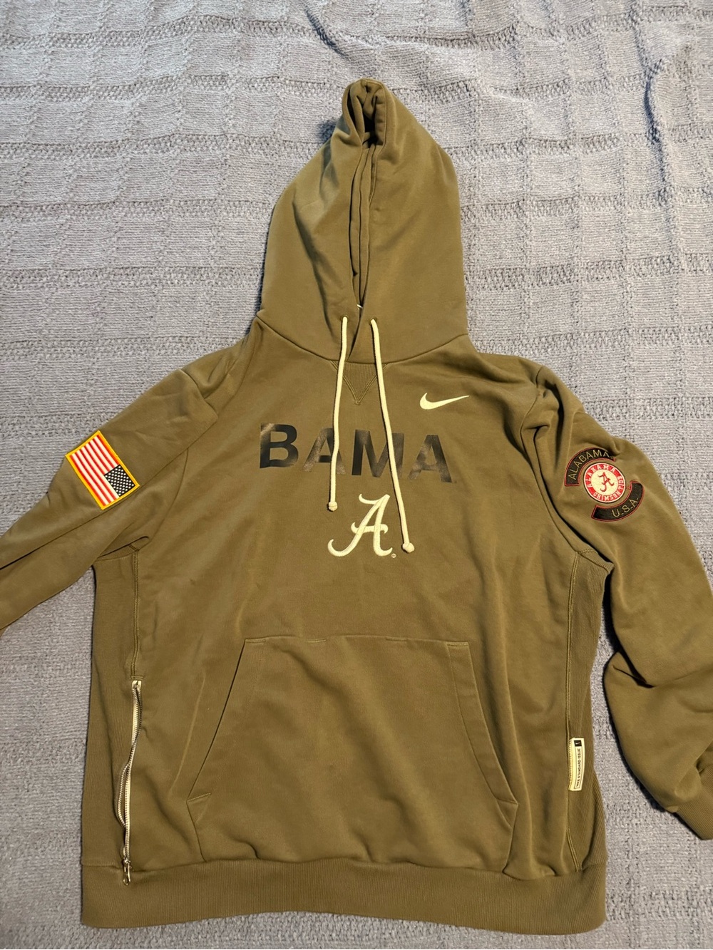 Nike BAMA Salute to Service Olive Green XL Pullover Hoodie
